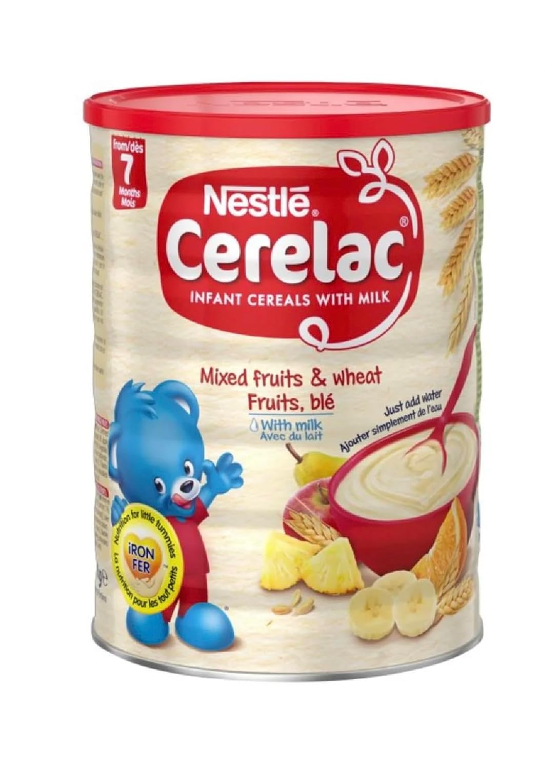 251026033550781_1 Nestle Cerelac Infant Cereal with Milk & Wheat mixed fruit, 35.27 Ounce - Image 1